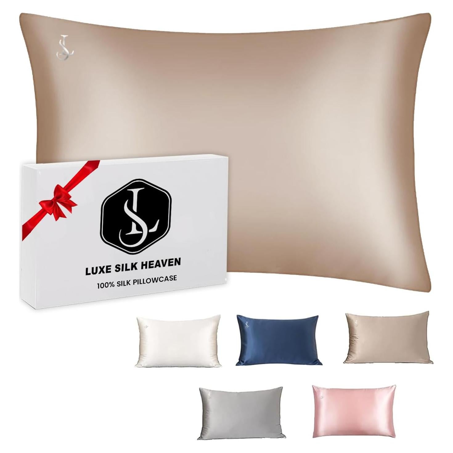 Funda de Almohada de Seda Luxe Silk Heaven Queen 100% Seda