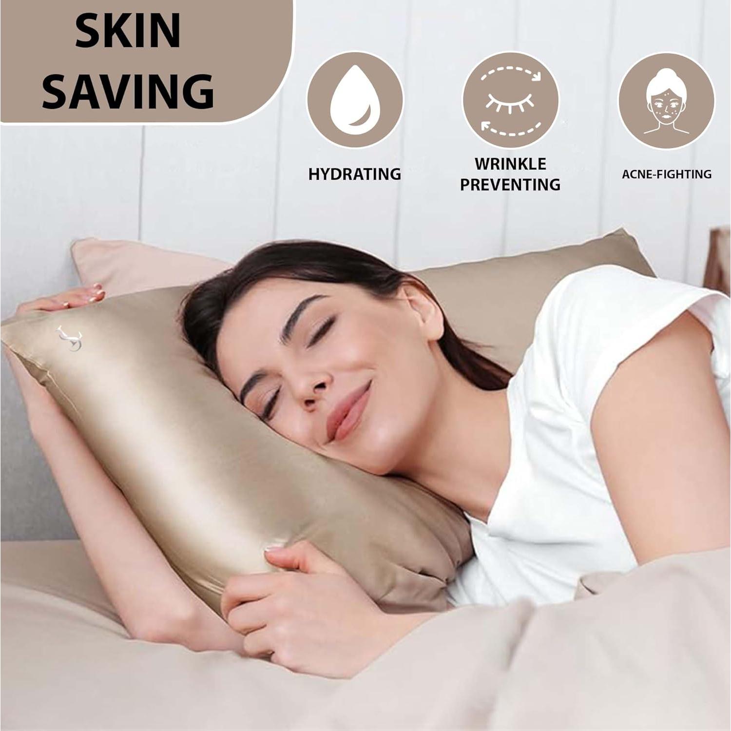 Funda de Almohada de Seda Luxe Silk Heaven Queen 100% Seda