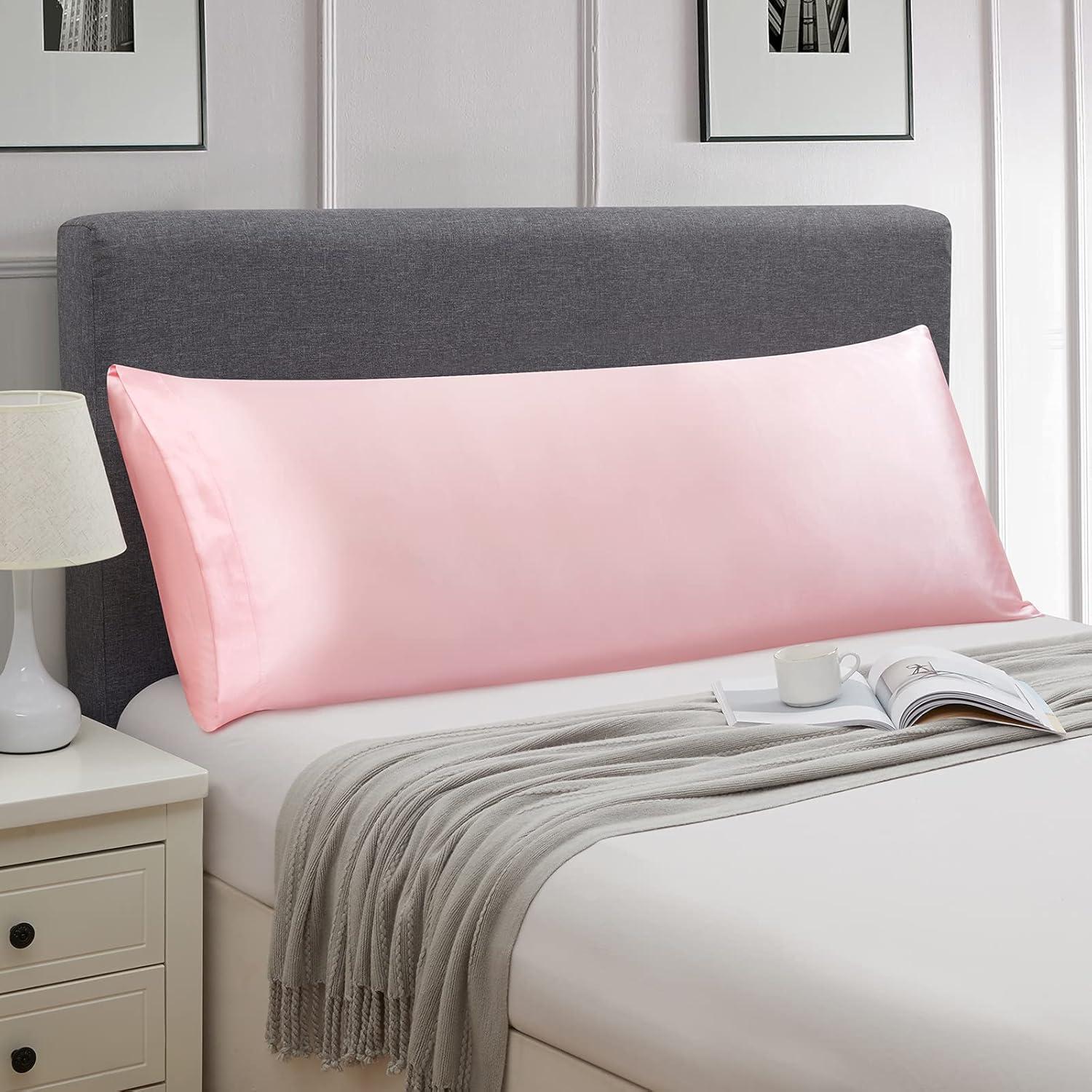 Funda de Almohada Ersmak Satinada 137x51 cm Rosa Blush Ultra Suave