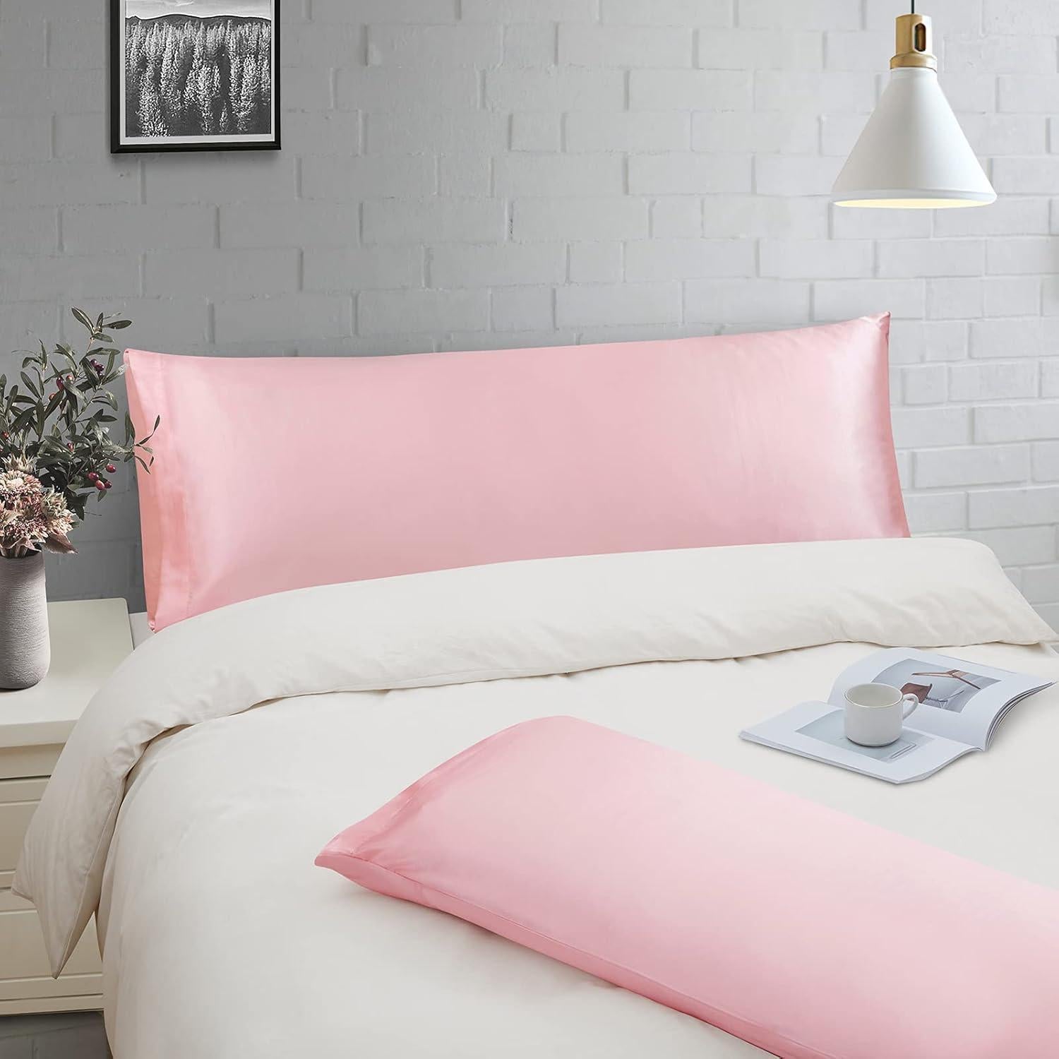 Funda de Almohada Ersmak Satinada 137x51 cm Rosa Blush Ultra Suave