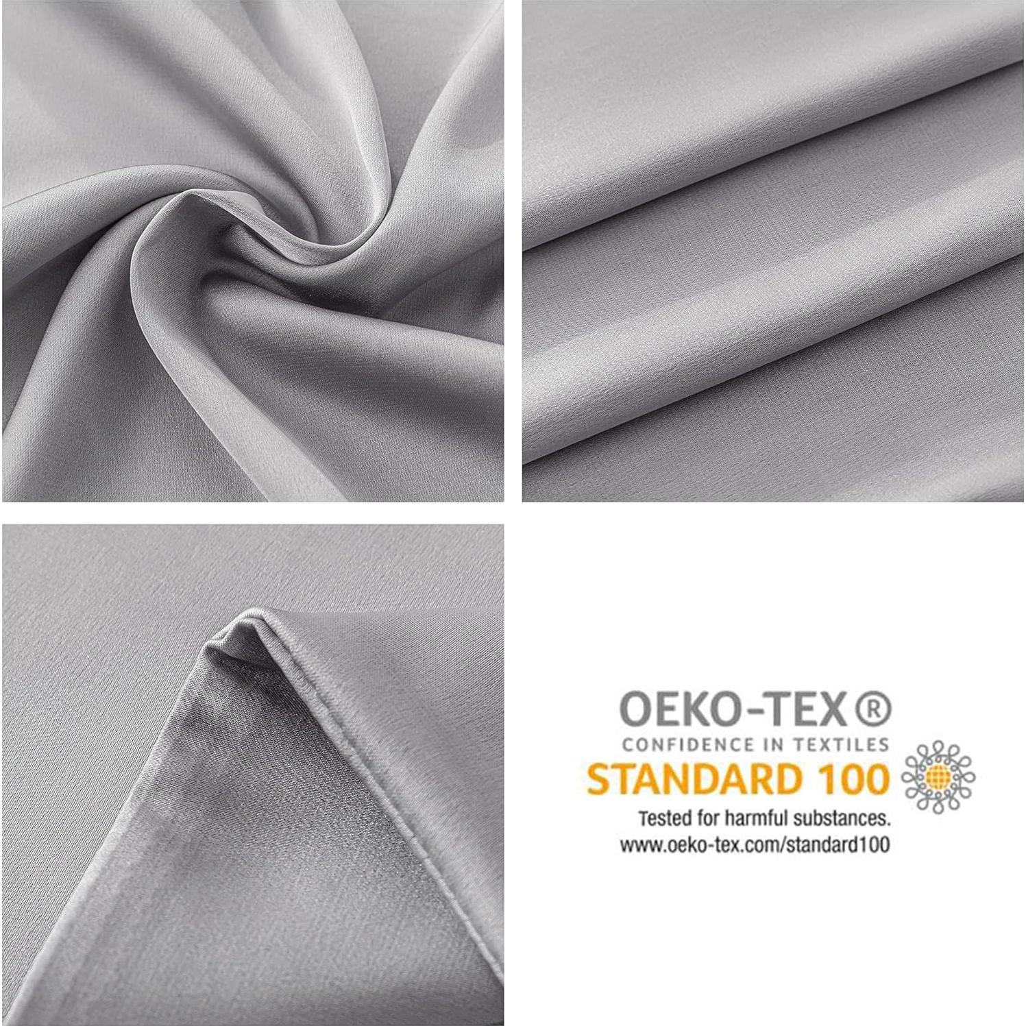 Funda de Almohada de Seda Sutuo Home 2 Pack 100% Morera 51x66 cm Gris