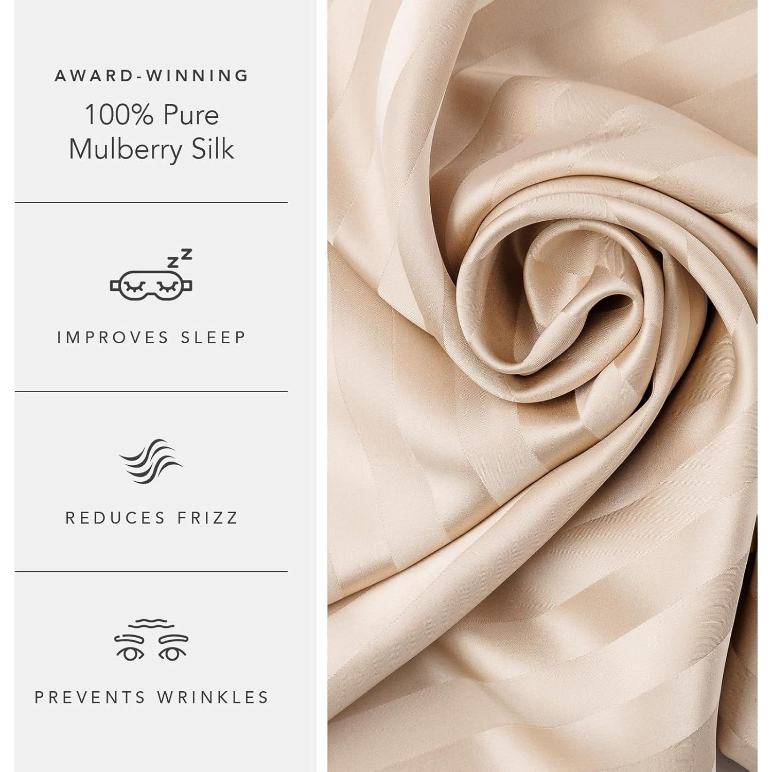 Juego de Fundas de Almohada Rey 100% Seda Morera Fishers Finery