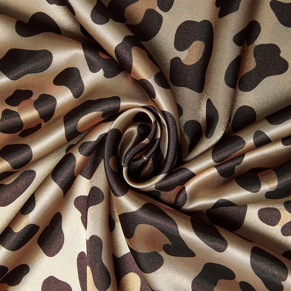 Funda de Almohada de Satén LCBD Cuerpo 20x54 Leopardo Dorado