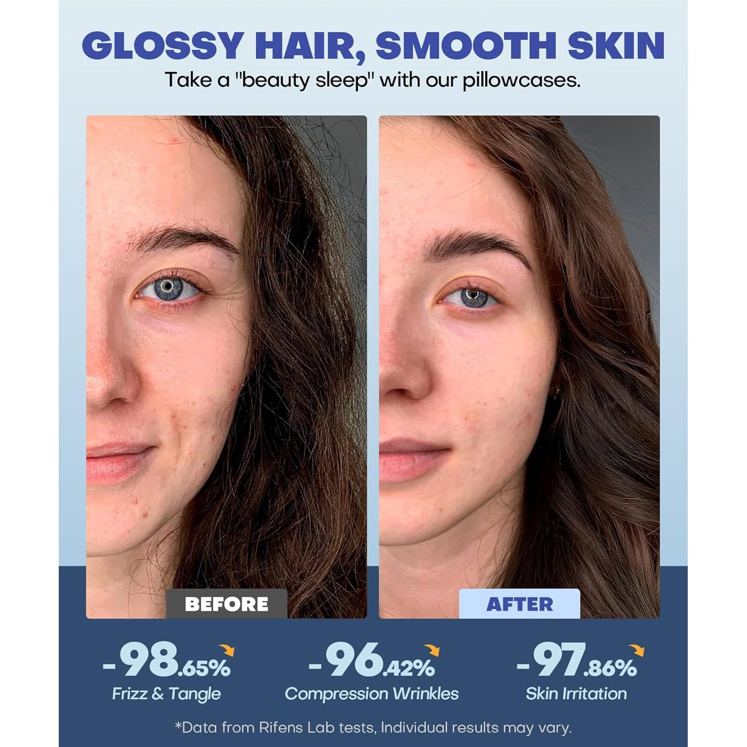 Funda de Almohada Refrigerante Rifens King Gris Claro 91x51cm