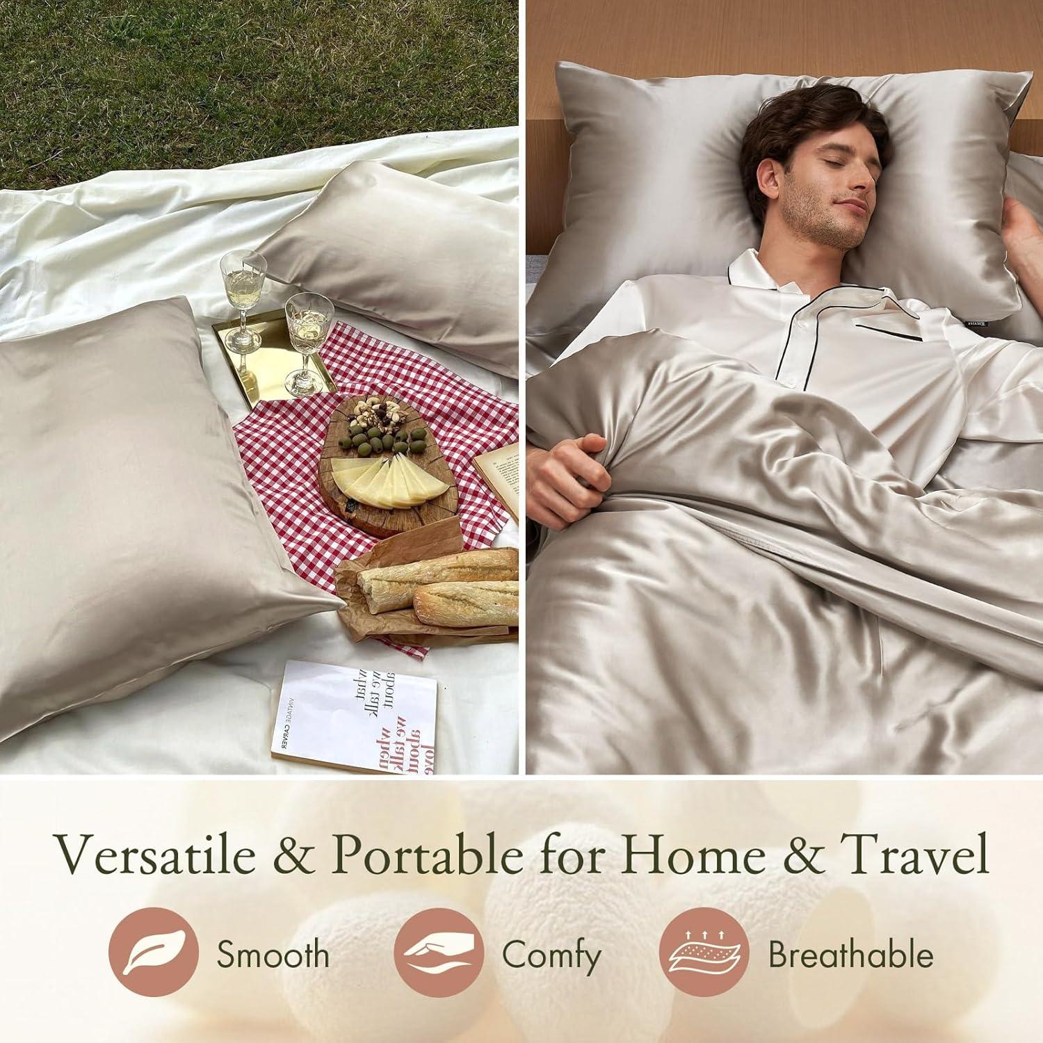 Funda de Almohada de Seda 25 Momme LILYSILK Estándar 51x66 cm