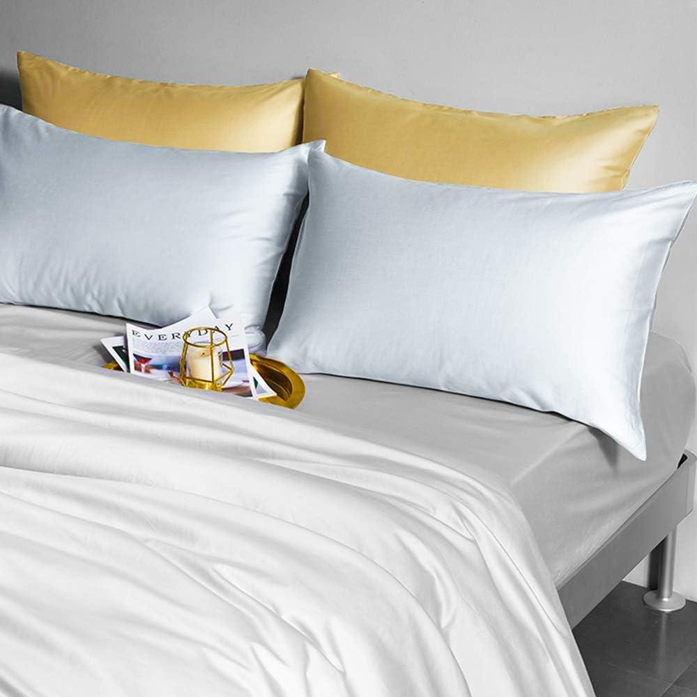 FLXXIE Fundas de Almohada de Satén Amarillo 20x66 cm - 2 Piezas