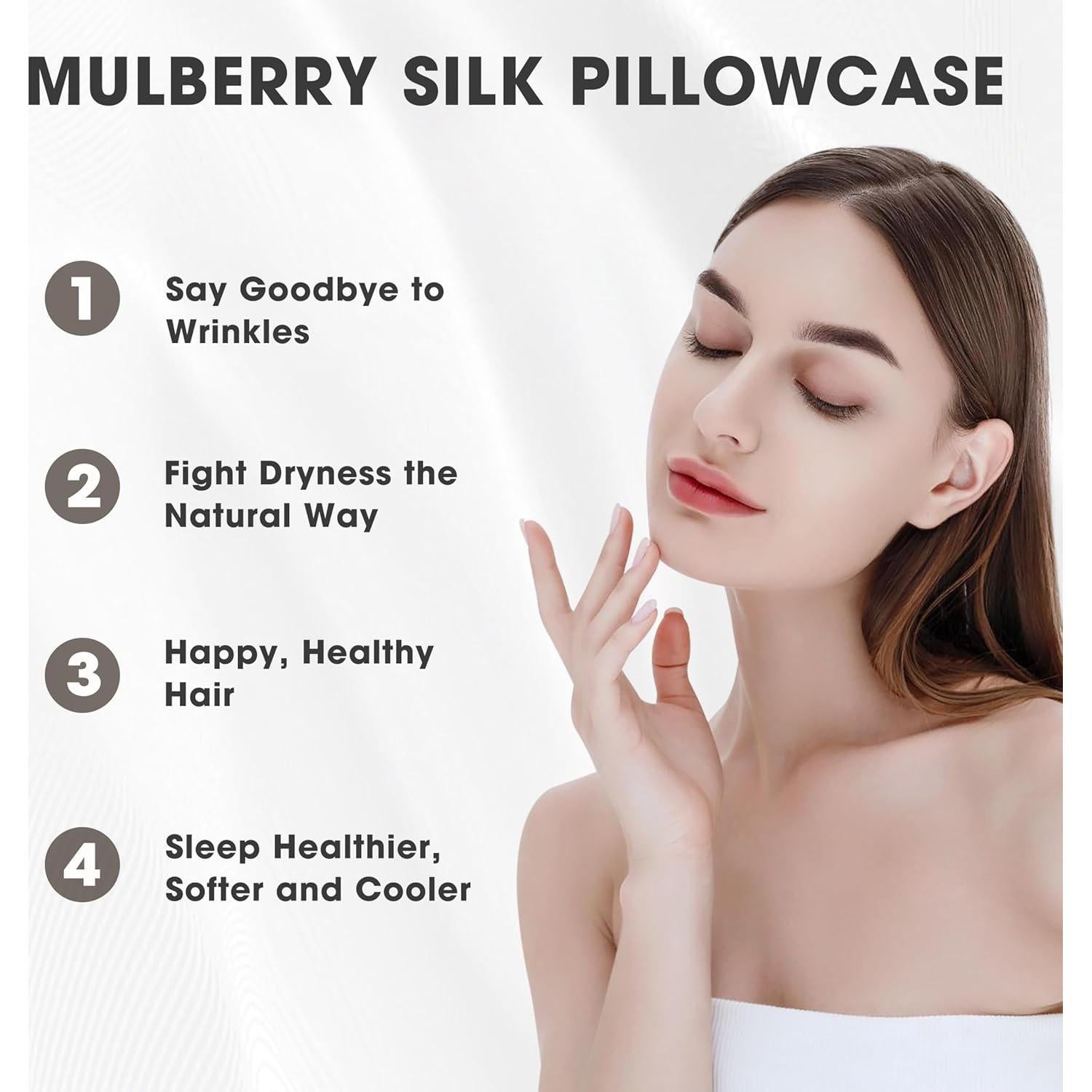 Fundas de Almohada de Seda ASXEU 2 Paquete Estándar Gris