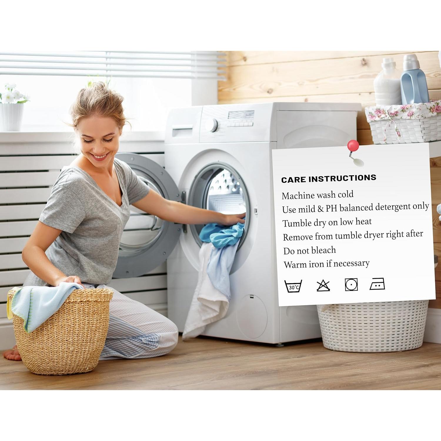 Juego de Fundas de Almohada HOMTEC 100% Algodón 2 Piezas 76x51cm