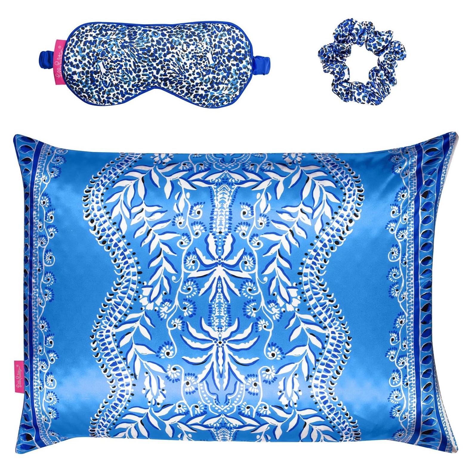 Conjunto de Sueño Lilly Pulitzer: Funda de Almohada y Máscara