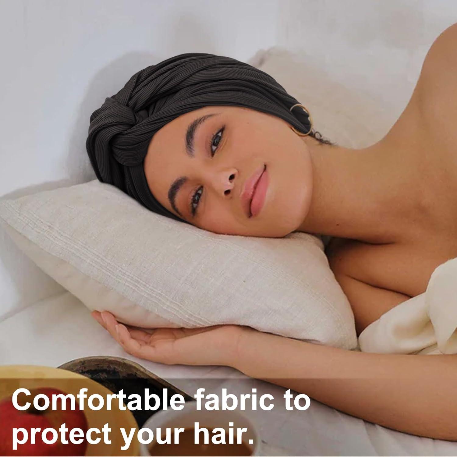 Turbante Africano AQOKKA para Mujeres - Gorro Quimioterapia Negro