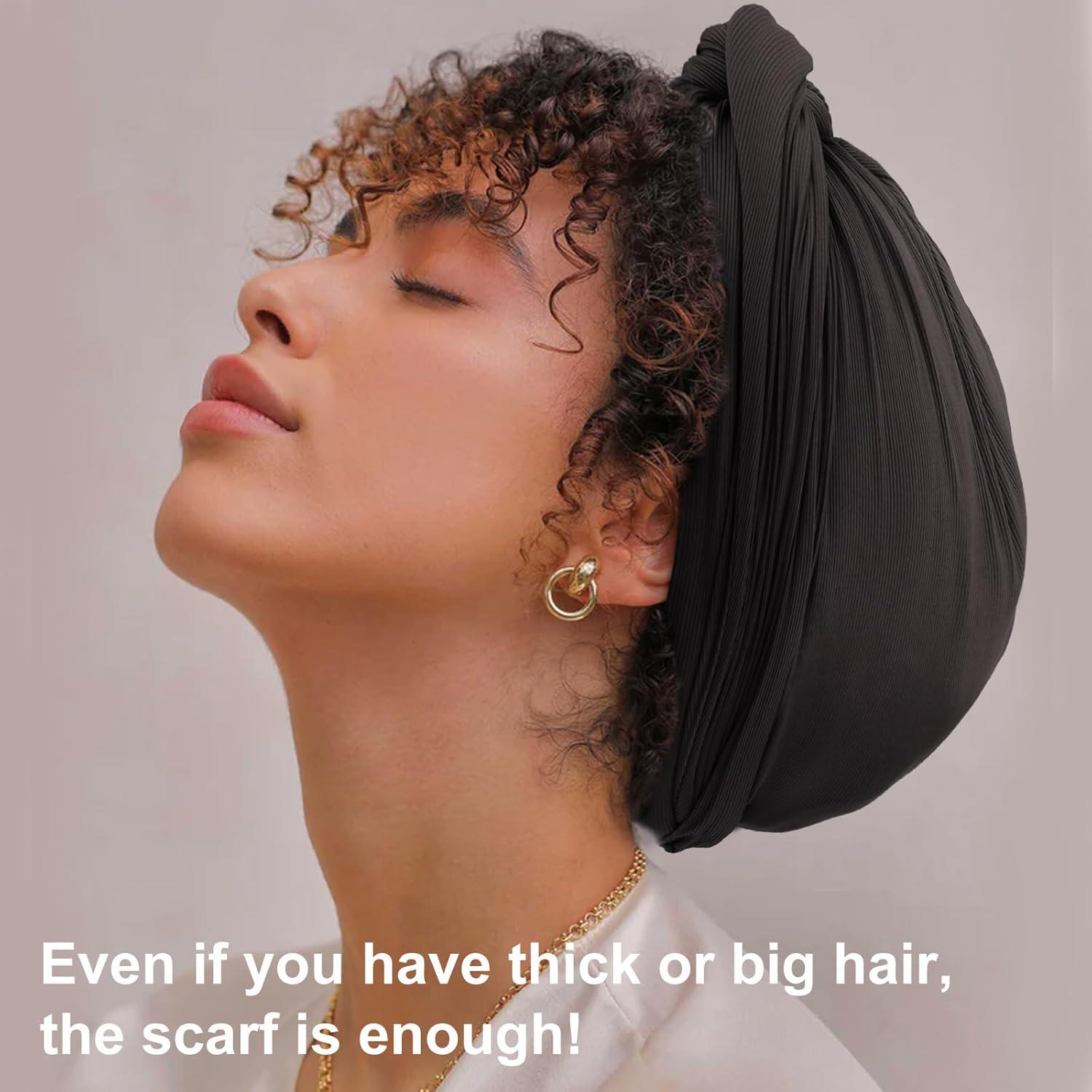 Turbante Africano AQOKKA para Mujeres - Gorro Quimioterapia Negro