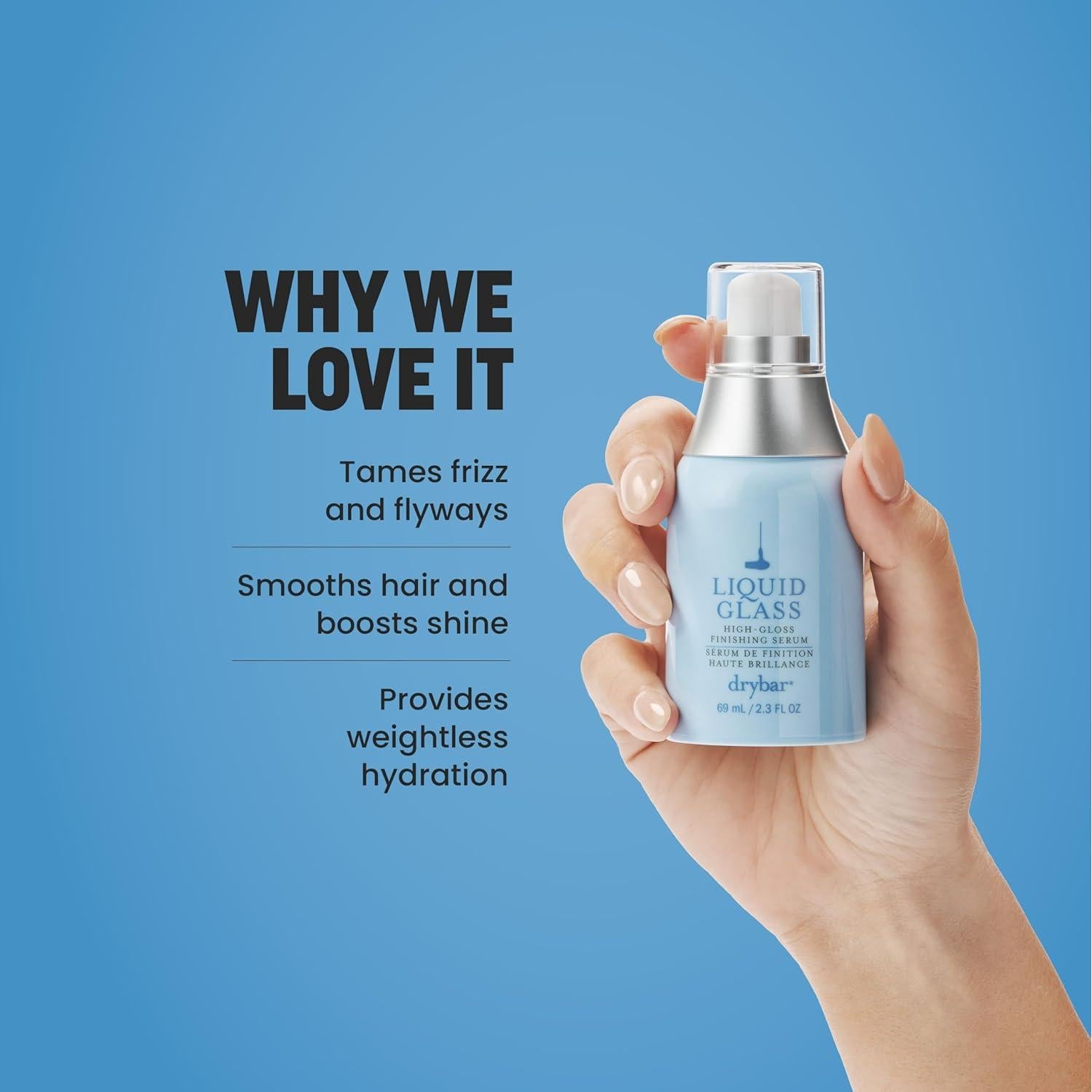 Suero de Acabado Liquid Glass Drybar 113g - Brillo y Hidratación