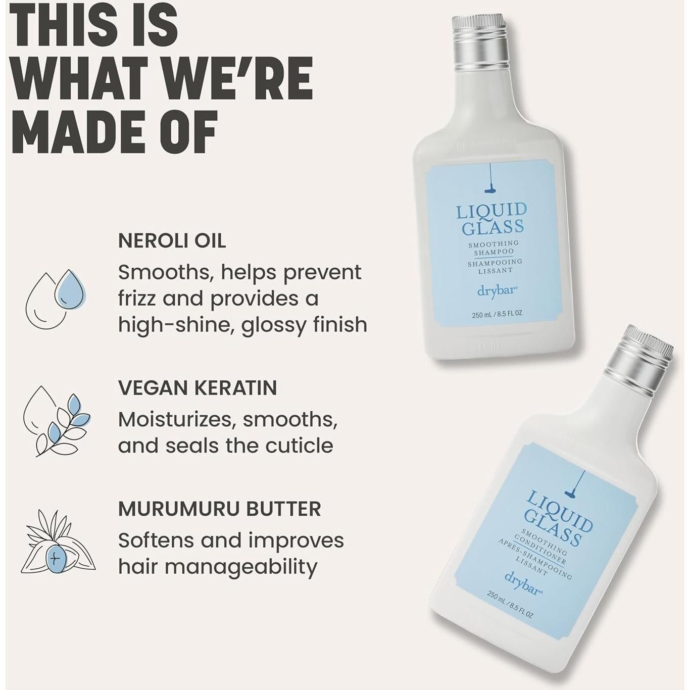 Acondicionador Smoothing Liquid Glass Drybar 250 ml Vegano