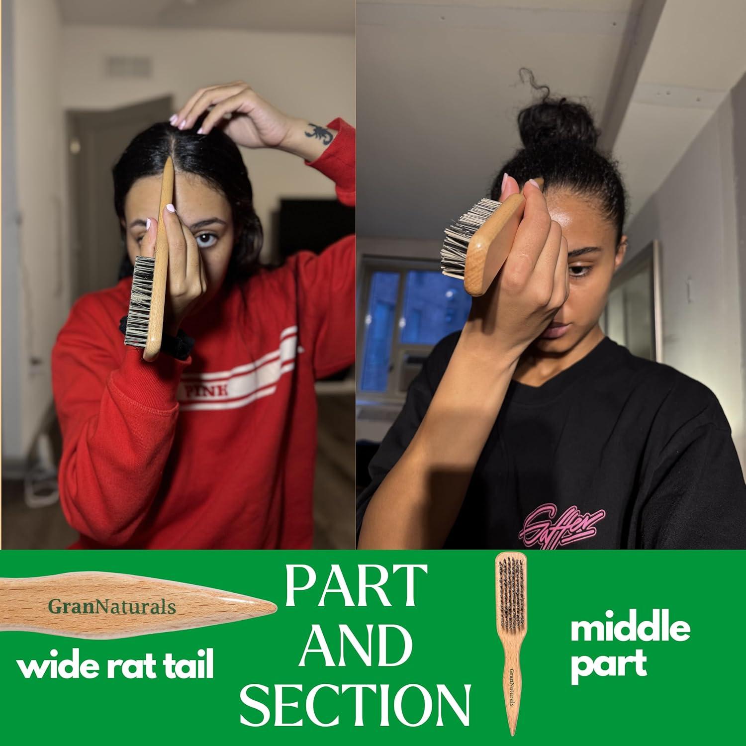 Cepillo de Cerdas Duras GranNaturals para Cabello Grueso y Rizado