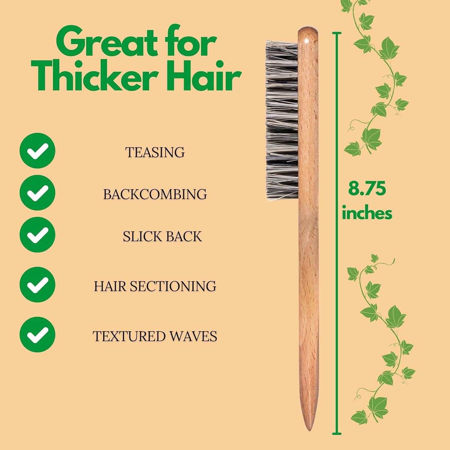 Cepillo de Cerdas Duras GranNaturals para Cabello Grueso y Rizado