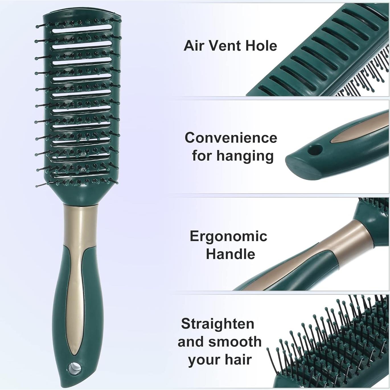 Cepillo Desenredante Ventilado VOCOSTE Verde para Todo Tipo de Cabello