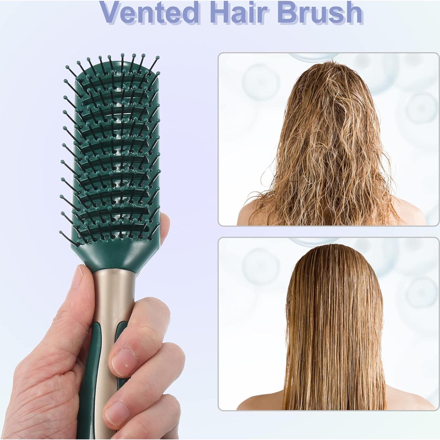 Cepillo Desenredante Ventilado VOCOSTE Verde para Todo Tipo de Cabello