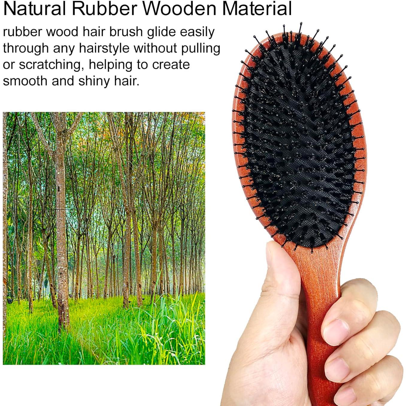 Cepillo de Madera Natural Rain's Secret para Cuidado del Cabello