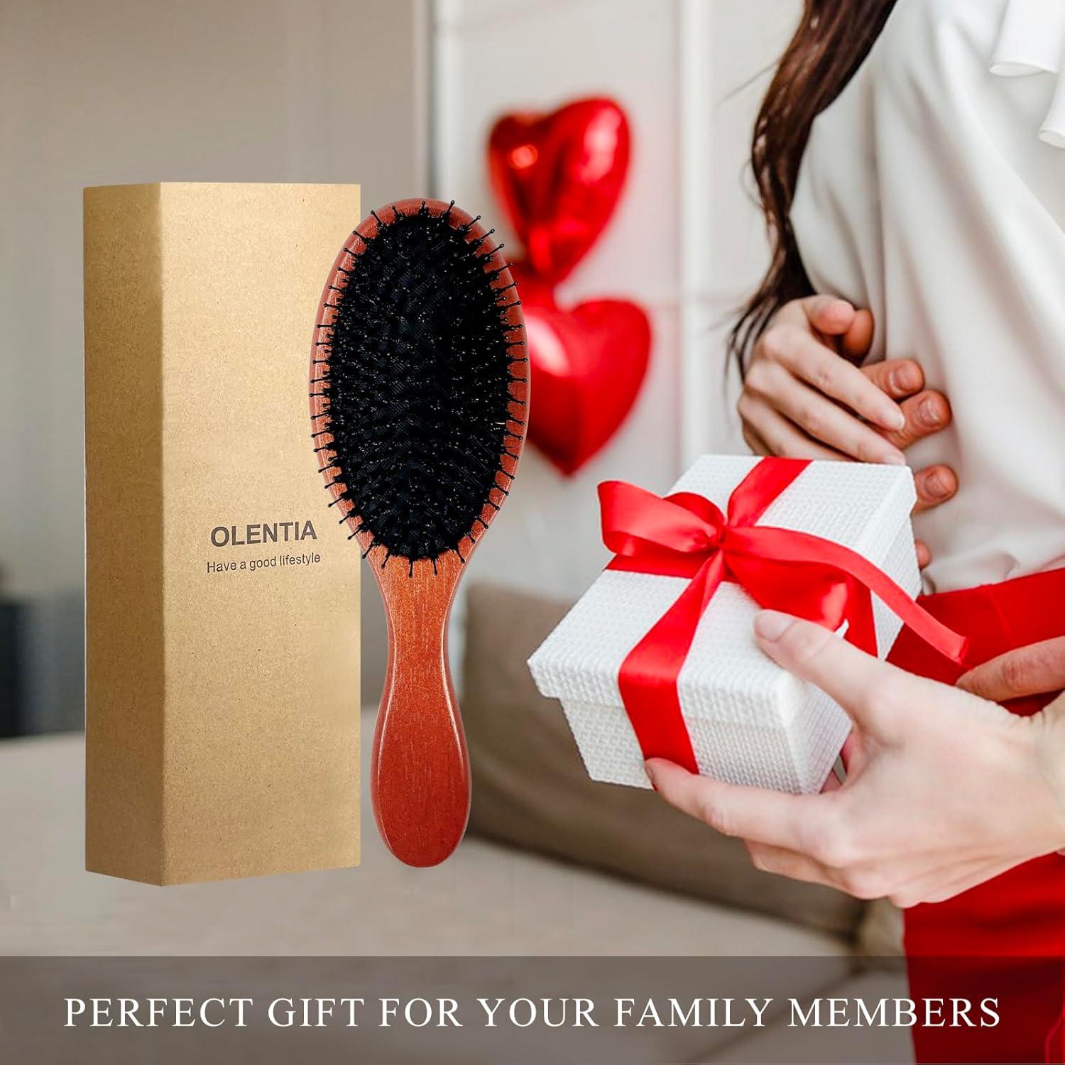 Cepillo de Madera Natural Rain's Secret para Cuidado del Cabello