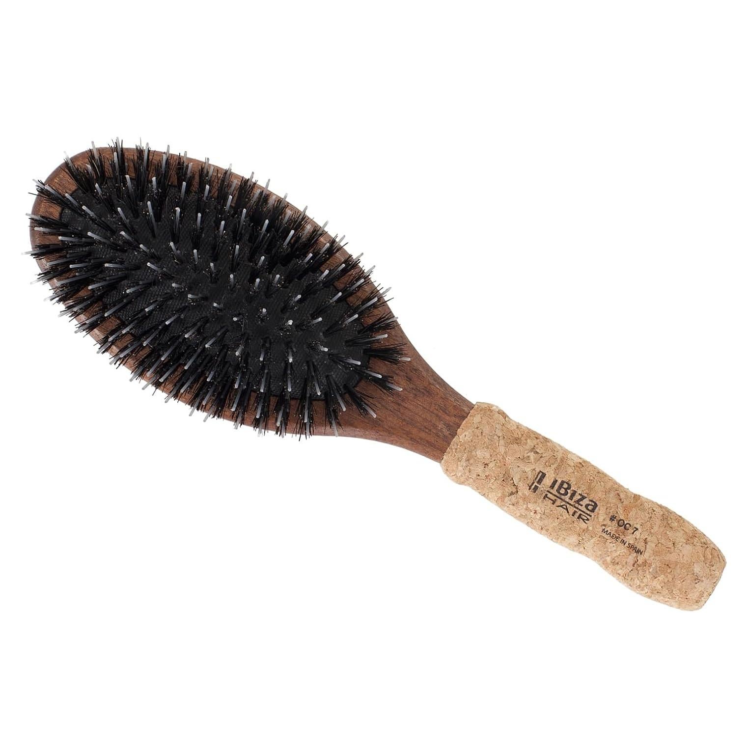 Cepillo Plano Ovalado Ibiza Hair OC7 | Cerda de Jabalí y Nylon