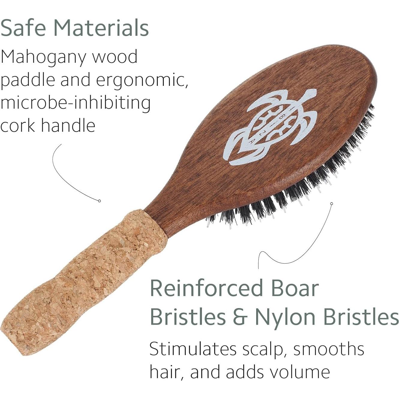 Cepillo Plano Ovalado Ibiza Hair OC7 | Cerda de Jabalí y Nylon