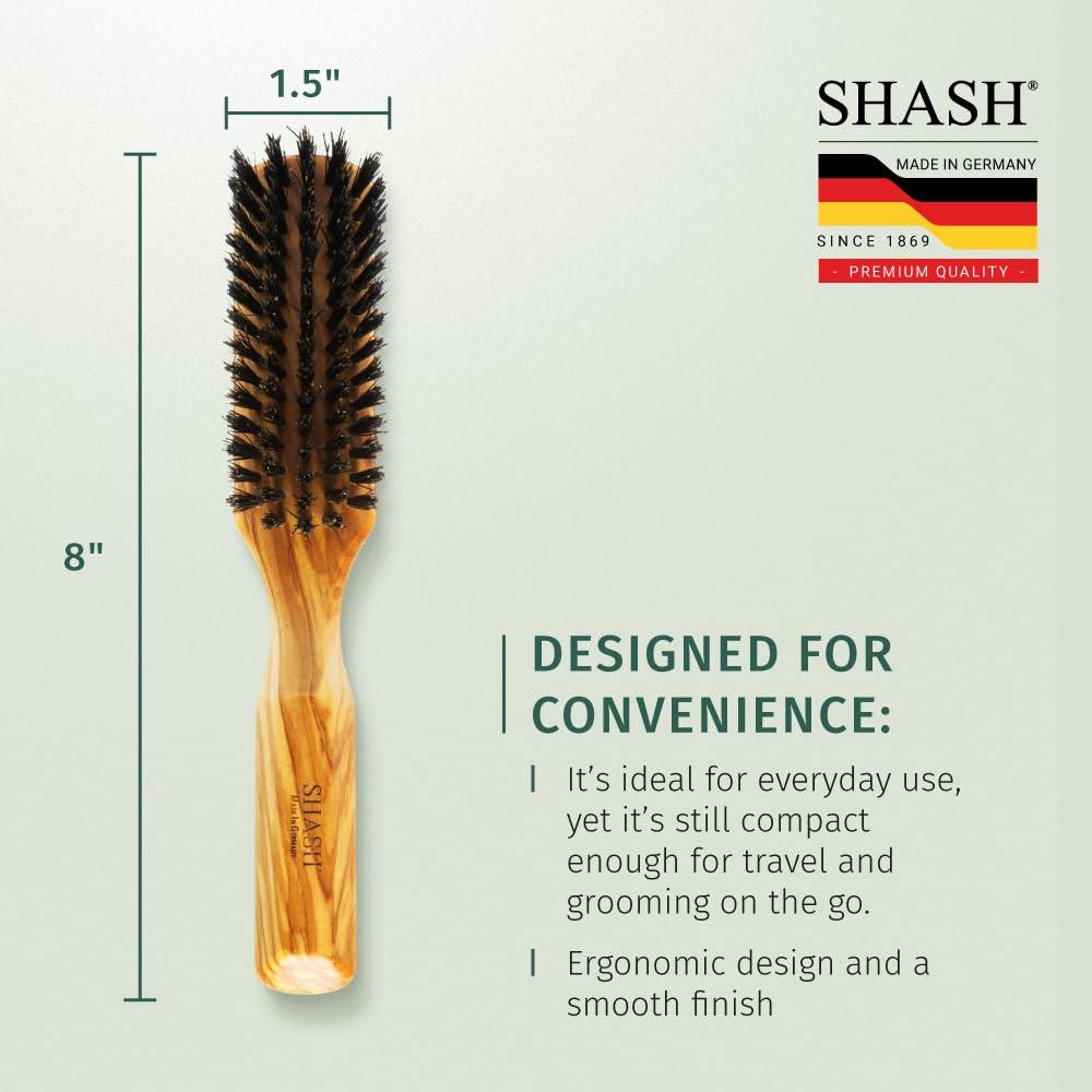 Cepillo de Cerda de Jabalí SHASH 100% Natural - Cabello Fino a Normal