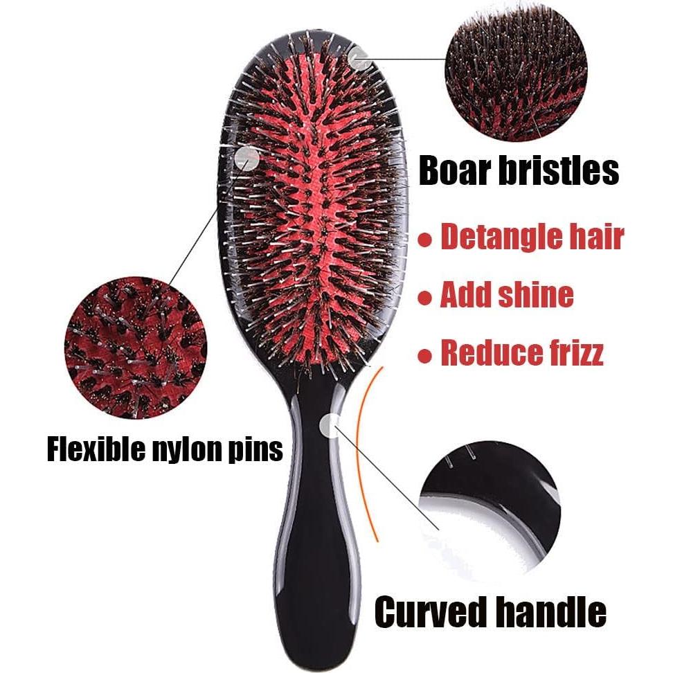 Cepillo Desenredante Morsafe de Cerda de Jabalí y Nylon 21.5cm