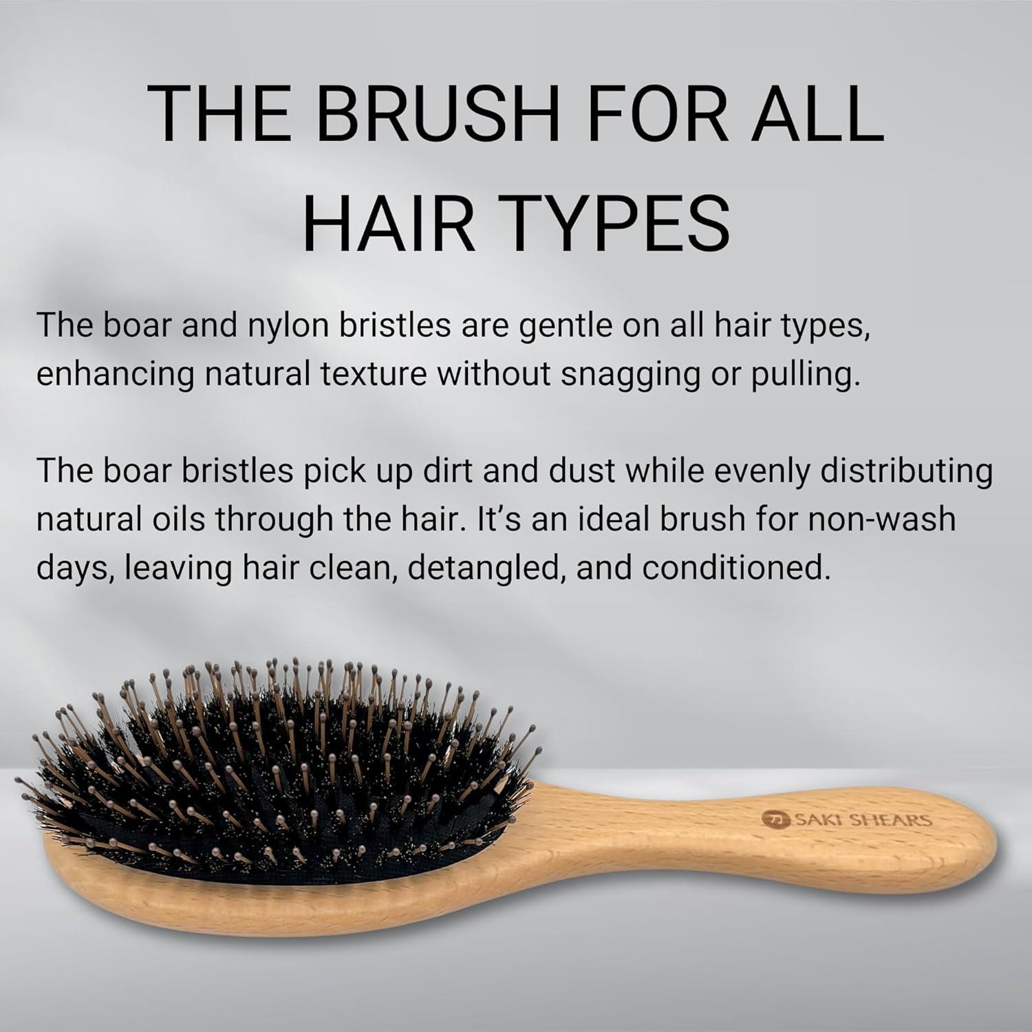 Cepillo de Cabello Premium Saki Shears - Cerda de Jabalí y Nylon