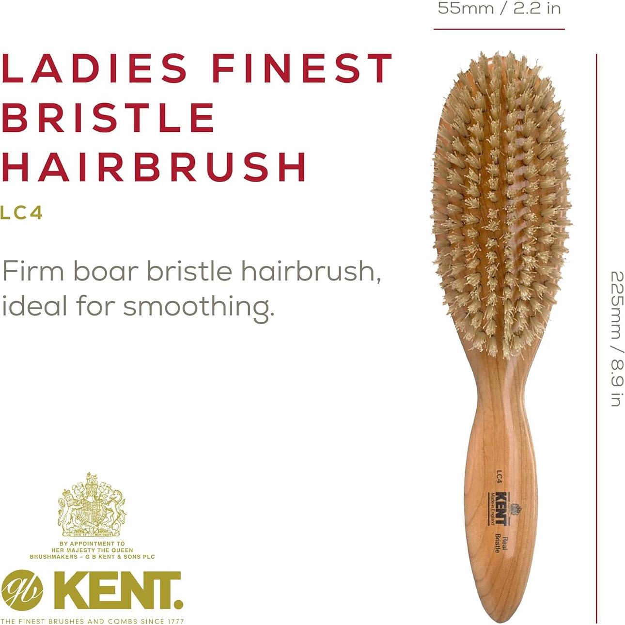 Cepillo Desenredante Kent LC4 de Madera de Cereza 23cm