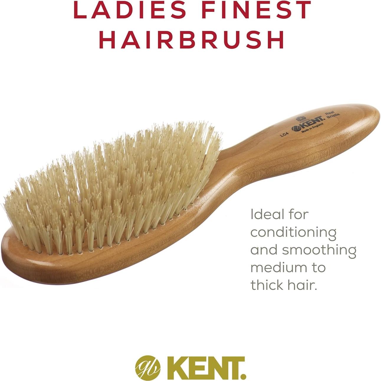 Cepillo Desenredante Kent LC4 de Madera de Cereza 23cm