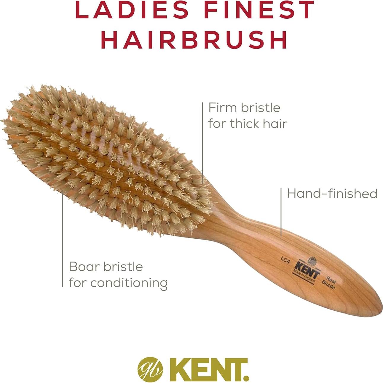 Cepillo Desenredante Kent LC4 de Madera de Cereza 23cm