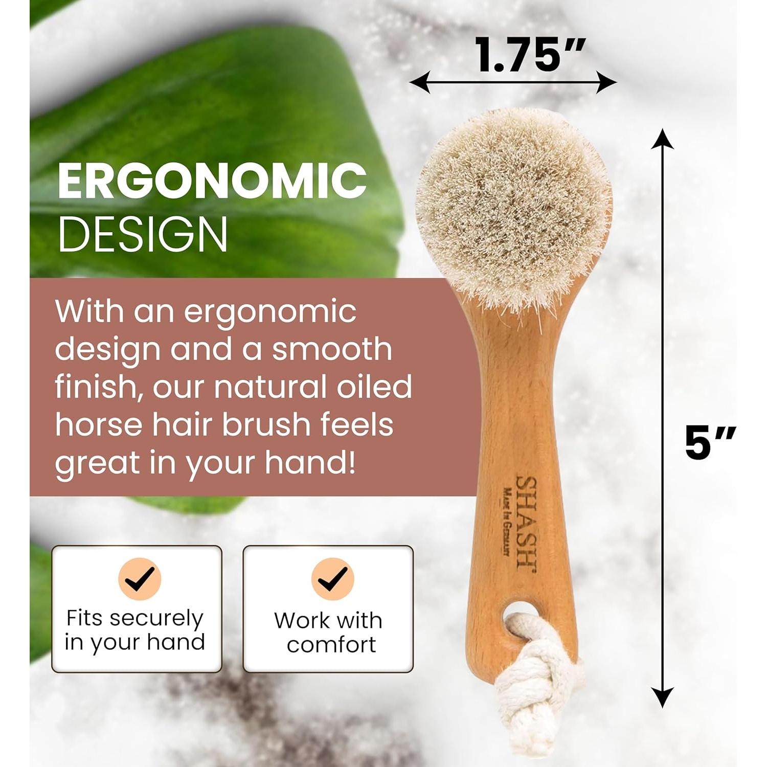 Cepillo Facial Exfoliante SHASH Hecho en Alemania 12.7x4.2 cm