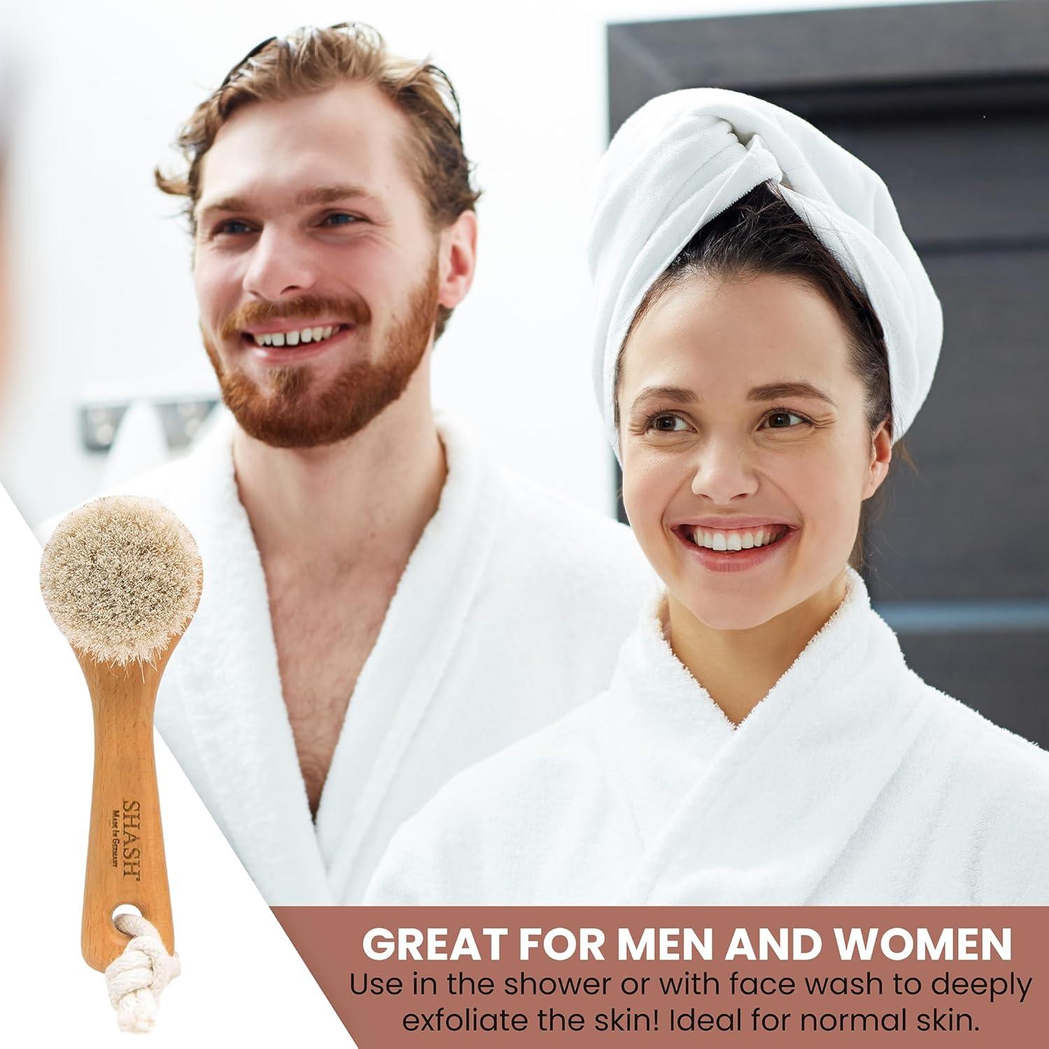 Cepillo Facial Exfoliante SHASH Hecho en Alemania 12.7x4.2 cm