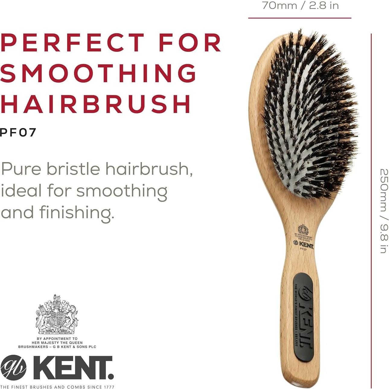 Cepillo de Cabello Kent PF07 Cerda de Jabalí y Nylon 22.86 cm