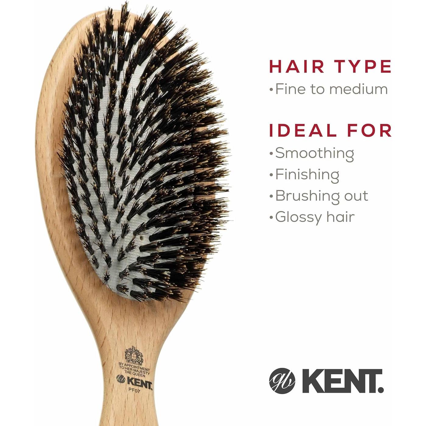 Cepillo de Cabello Kent PF07 Cerda de Jabalí y Nylon 22.86 cm