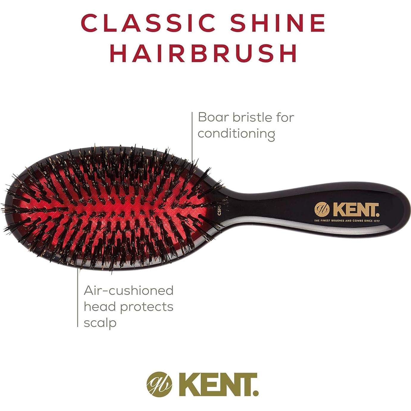 Cepillo de Alisado Ovalado KENT CSFS - Cerdas de Jabalí Natural