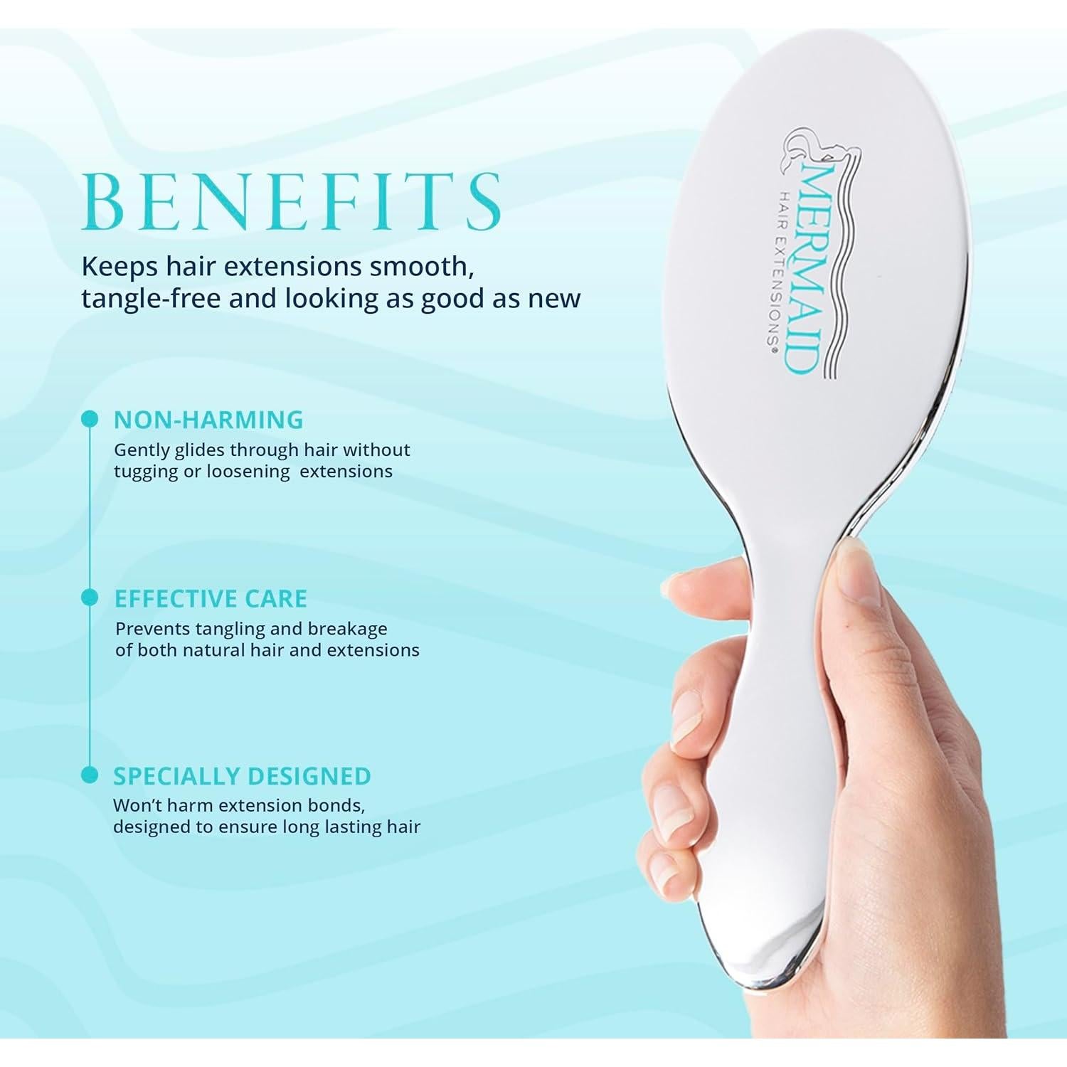 Cepillo de Jabalí Cuidado Suave para Extensiones de Cabello