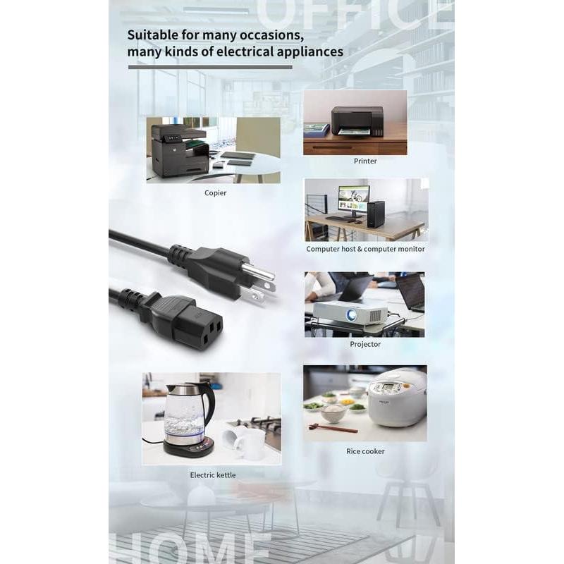 Cable de Alimentación AC QYD 1.2m Compatible con Instant Pot