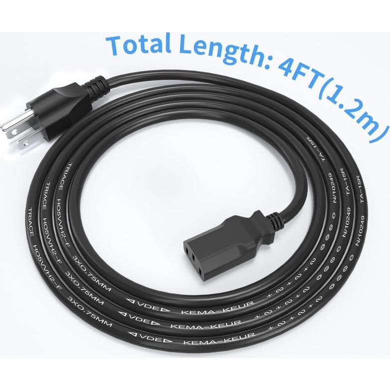 Cable de Alimentación AC QYD 1.2m Compatible con Instant Pot