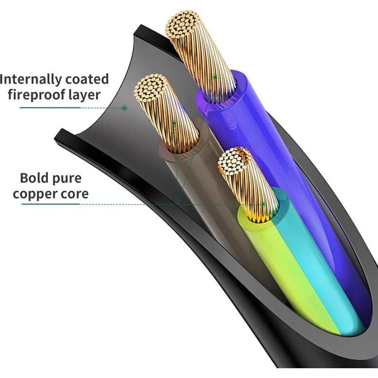 Cable de Alimentación AC QYD 1.2m Compatible con Instant Pot