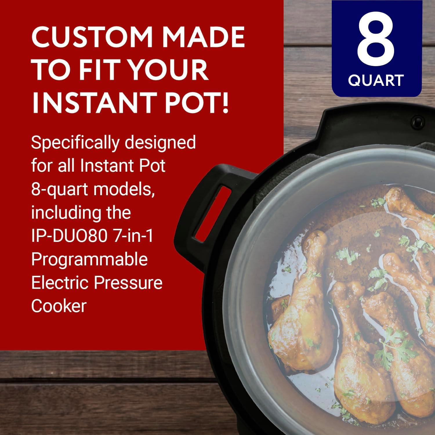 Tapa de Silicona Redonda Impresa 8 Cuartos IP-DUO80 Apta Microondas