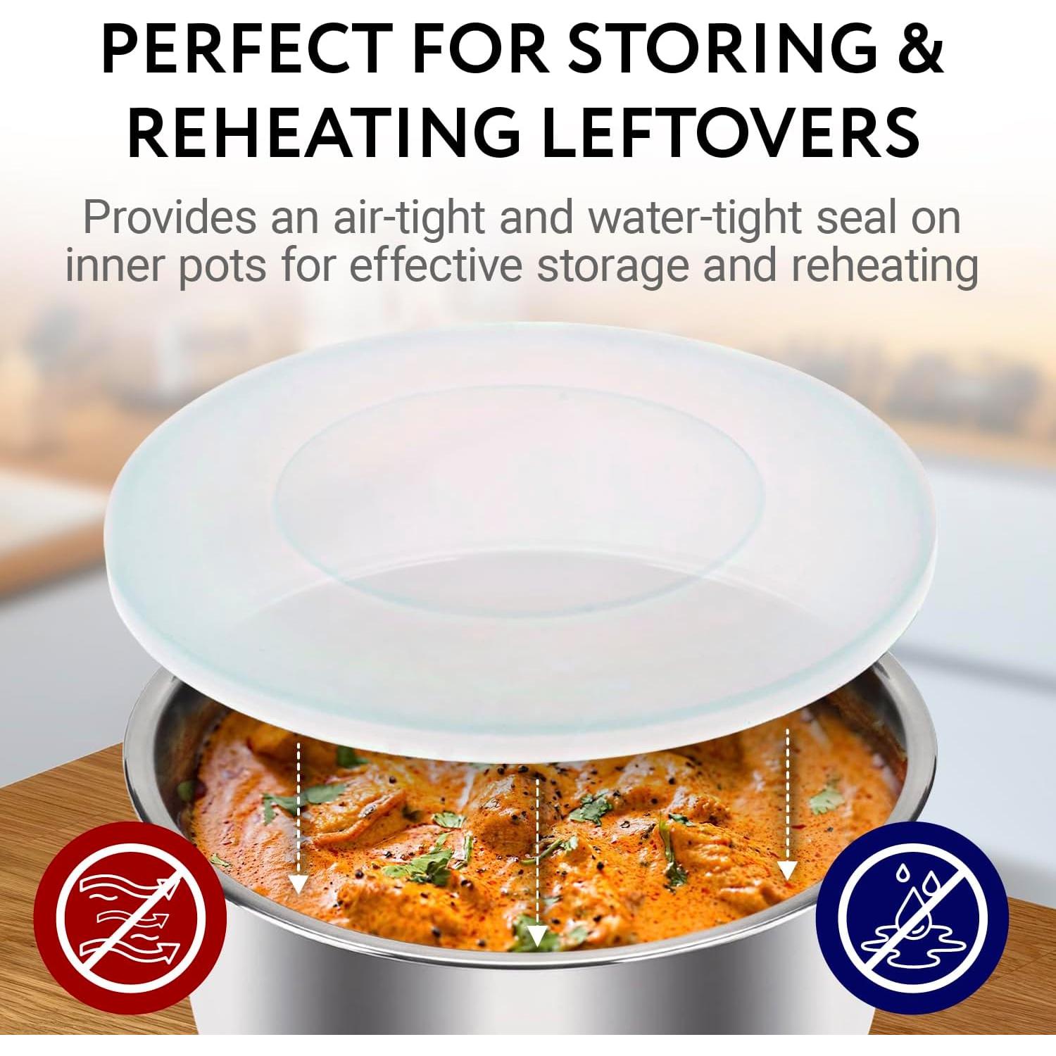 Tapa de Silicona Redonda Impresa 8 Cuartos IP-DUO80 Apta Microondas