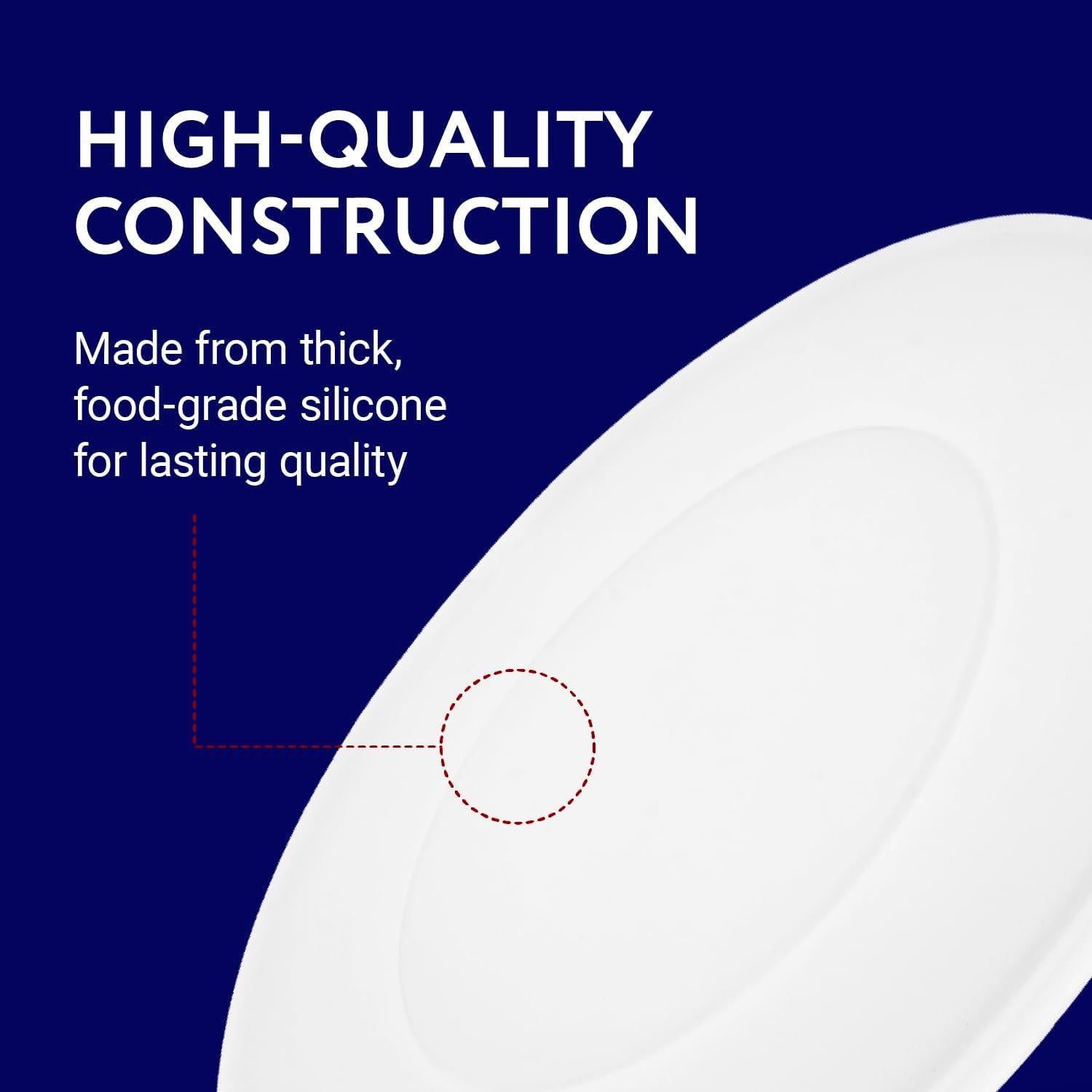 Tapa de Silicona Redonda Impresa 8 Cuartos IP-DUO80 Apta Microondas