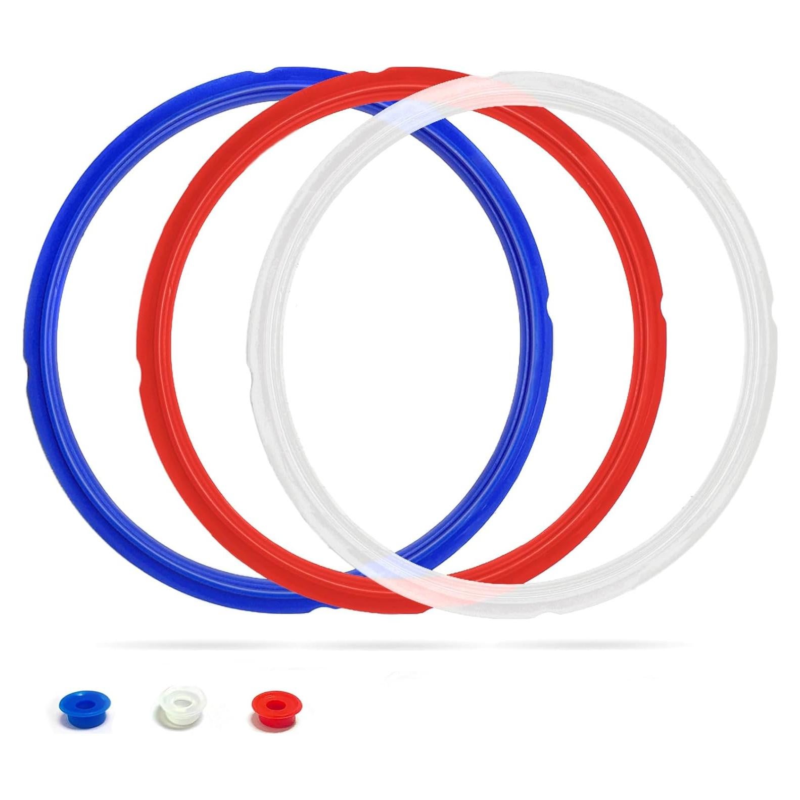 Anillos de Sellado de Silicona Fuator 8 Qt - 3 Pcs Colores