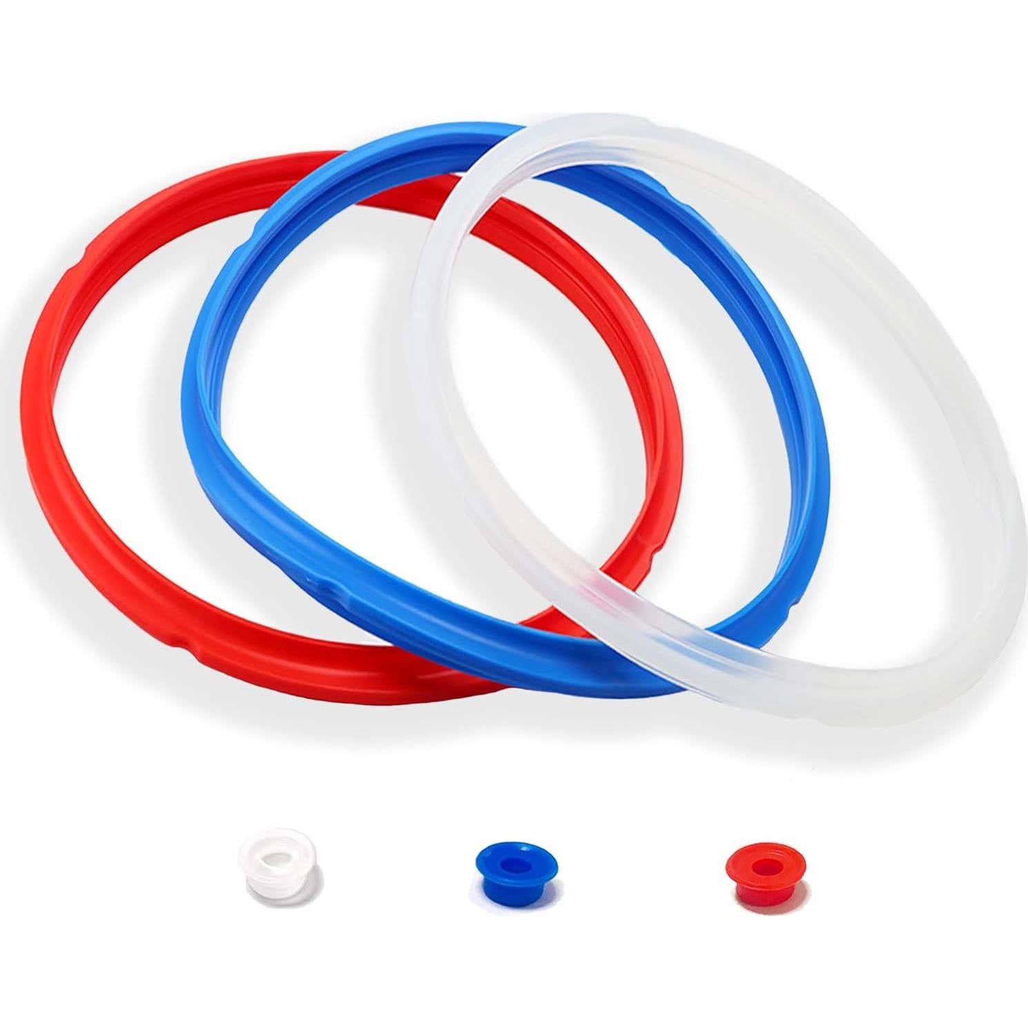 Anillos de Sellado de Silicona Fuator 8 Qt - 3 Pcs Colores