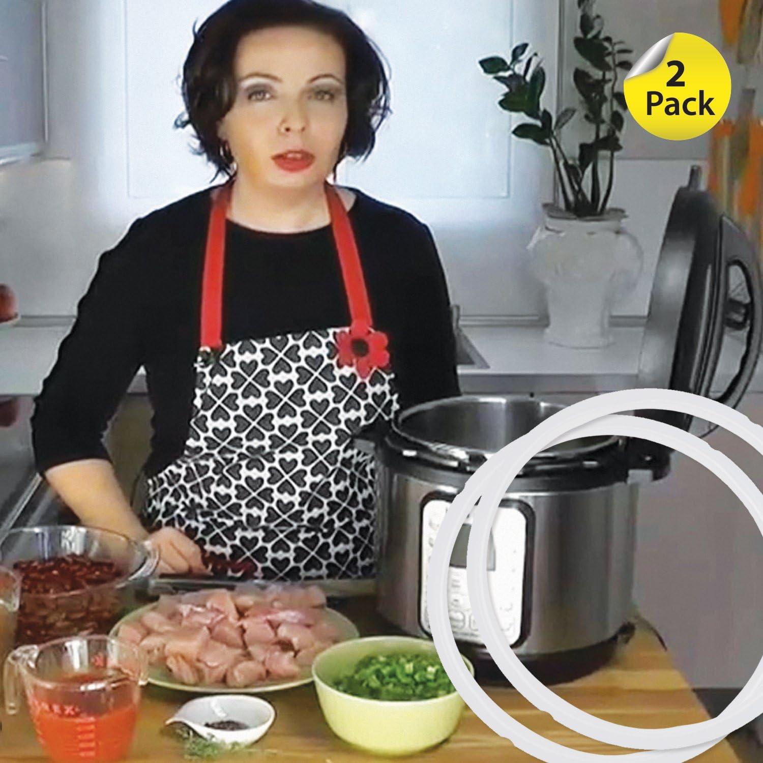 Paquete de 2 Anillos de Sellado de Silicona Housewares para Olla a Presión 5 y 6 Qt