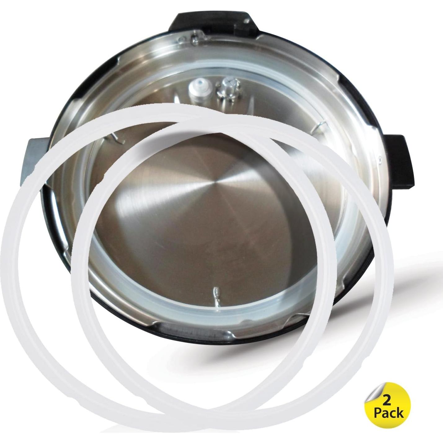 Paquete de 2 Anillos de Sellado de Silicona Housewares para Olla a Presión 5 y 6 Qt