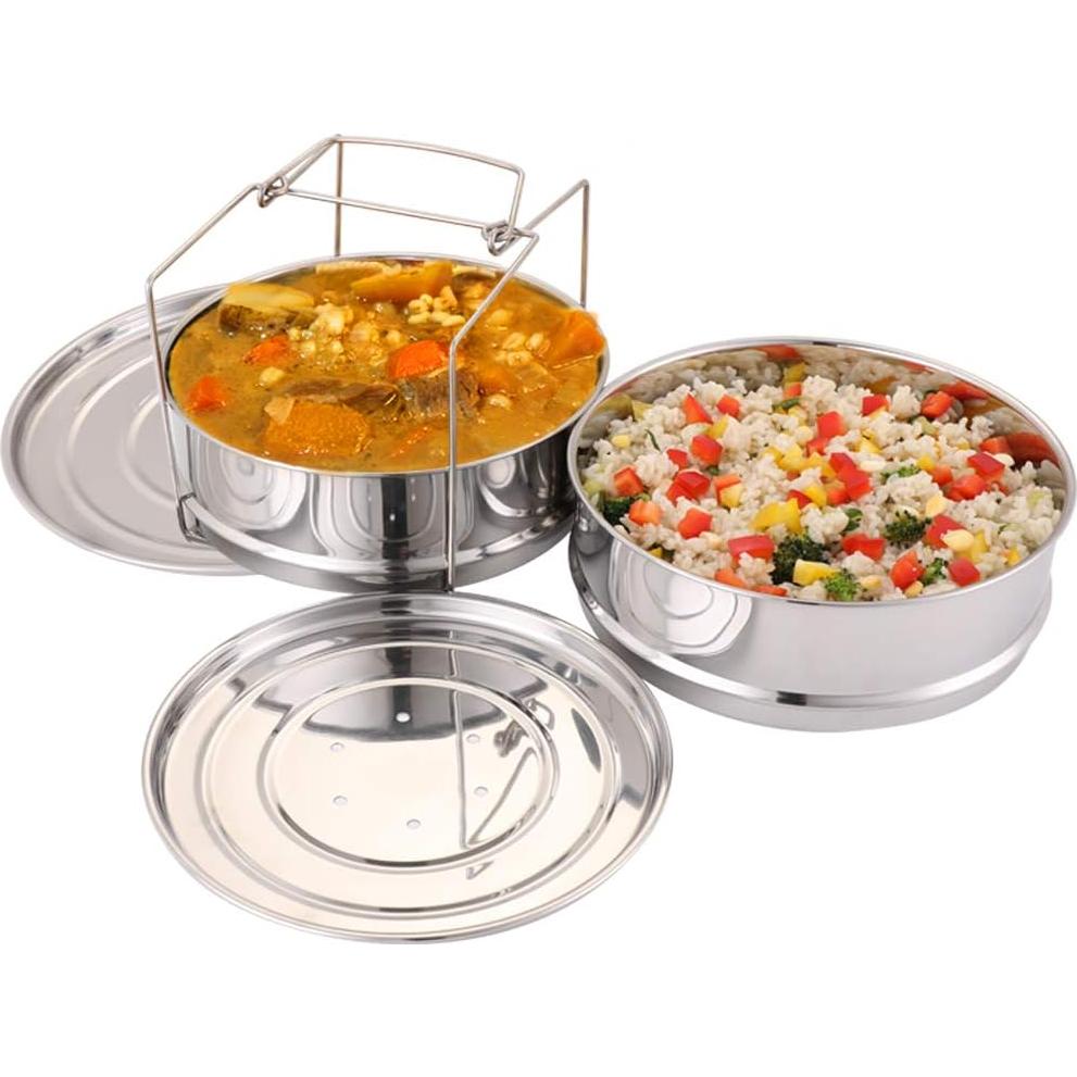 Bandejas de Vapor Apilables Aozita para Olla de Presión 8 Qt