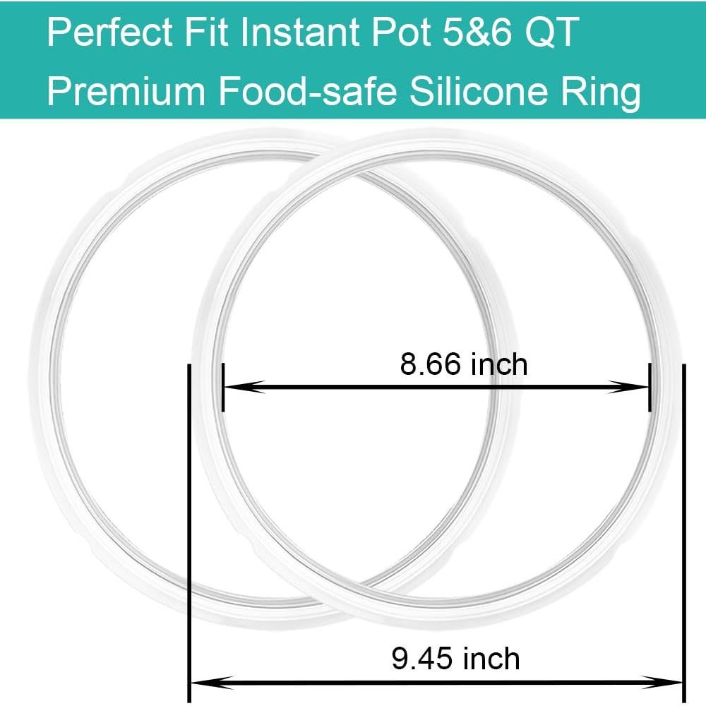 Paquete de 2 Anillos de Sellado Silicona para Instant Pot 6QT