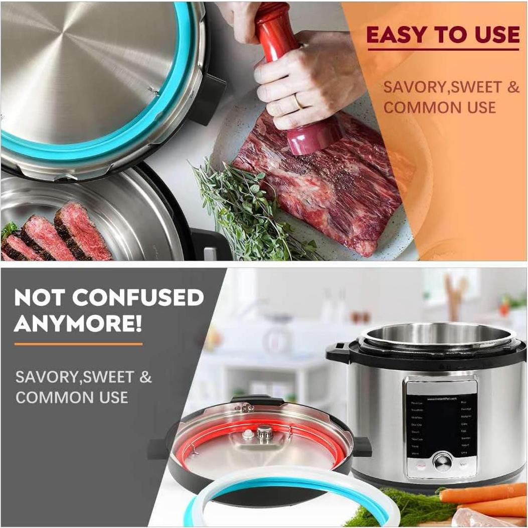 Anillo de Sellado de Silicona Newkiton 3-Pack 8QT Apto Lavavajillas